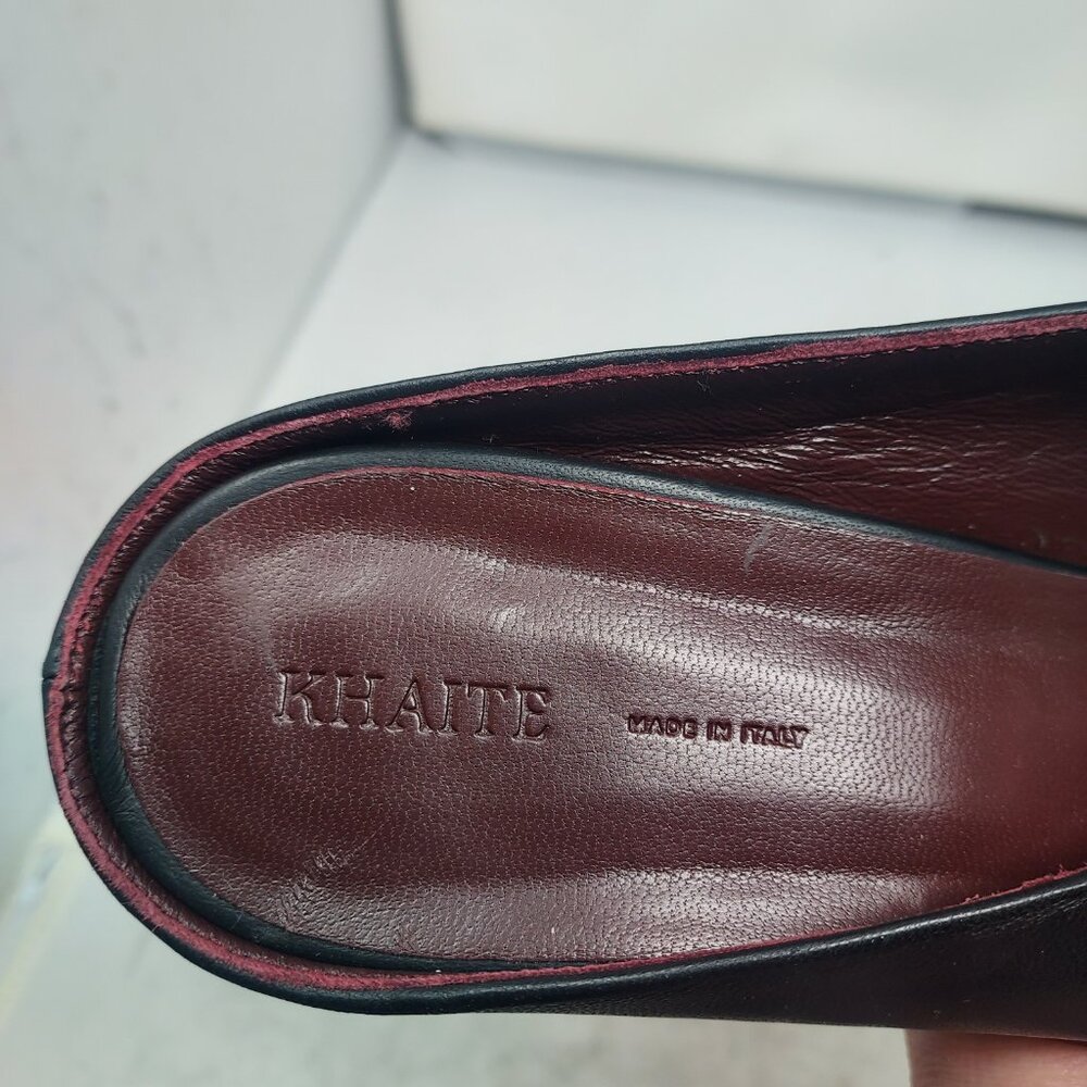 Khaite WOMENS Black Cloak Peep Toe Mule Sandal - Picture 4 of 10